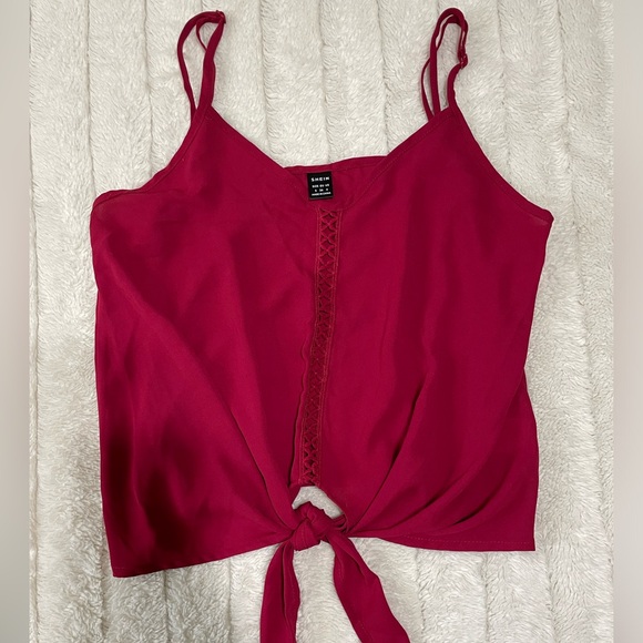 Lace Insert Knotted Cami Top - Picture 3 of 4